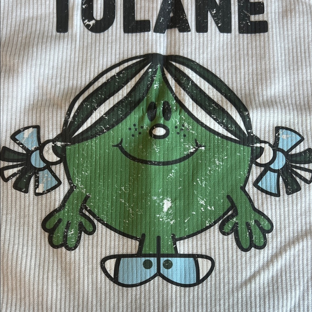 Little Miss Tulane White Tank Top - Picture 3 of 4